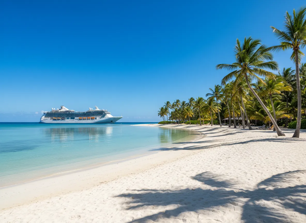 Caribbean cruise beach and turquoise water